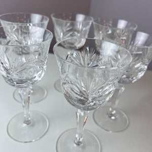 Set: 6x Weinglas Kristallglas