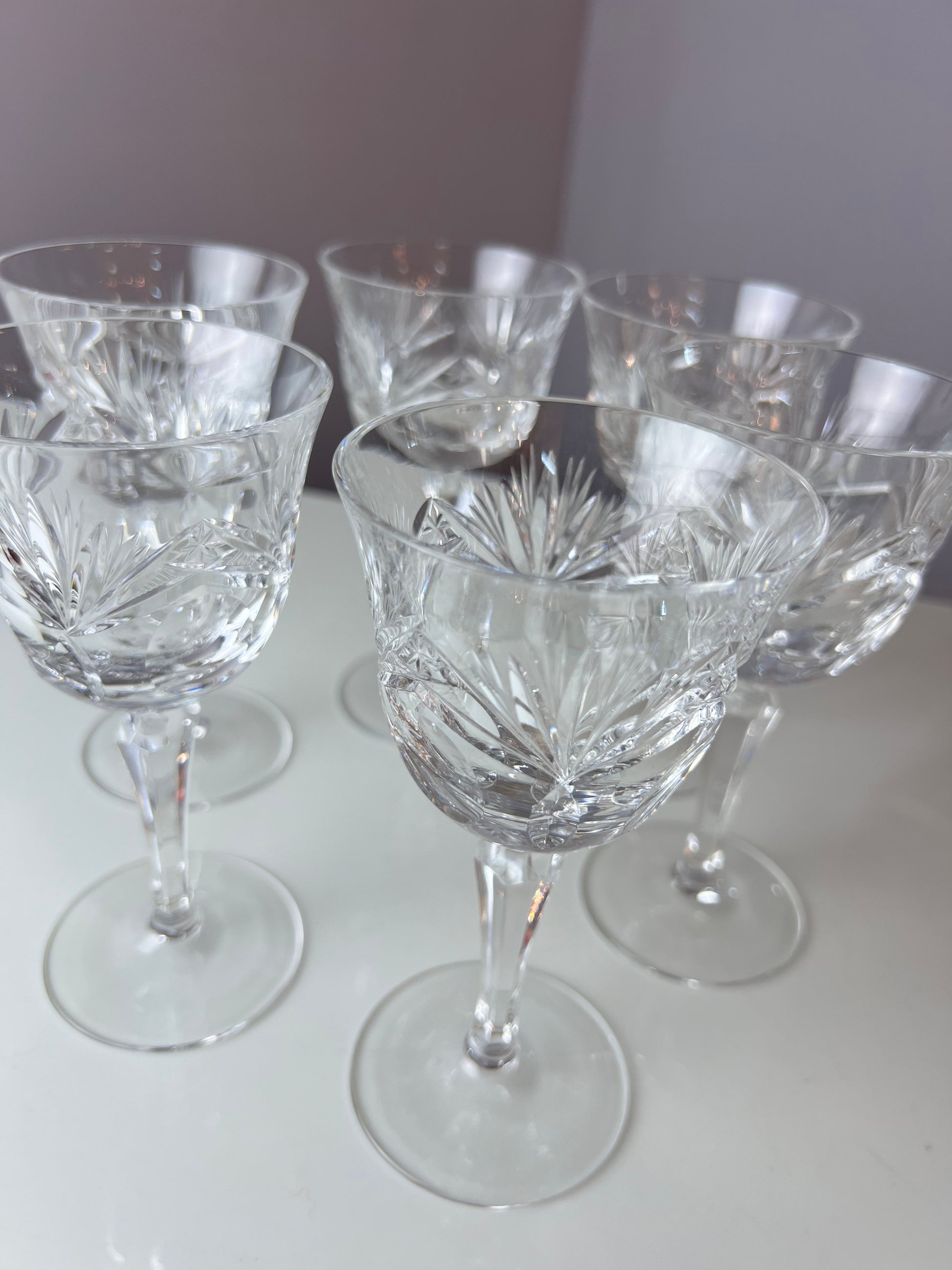 Set: 6x Weinglas Kristallglas