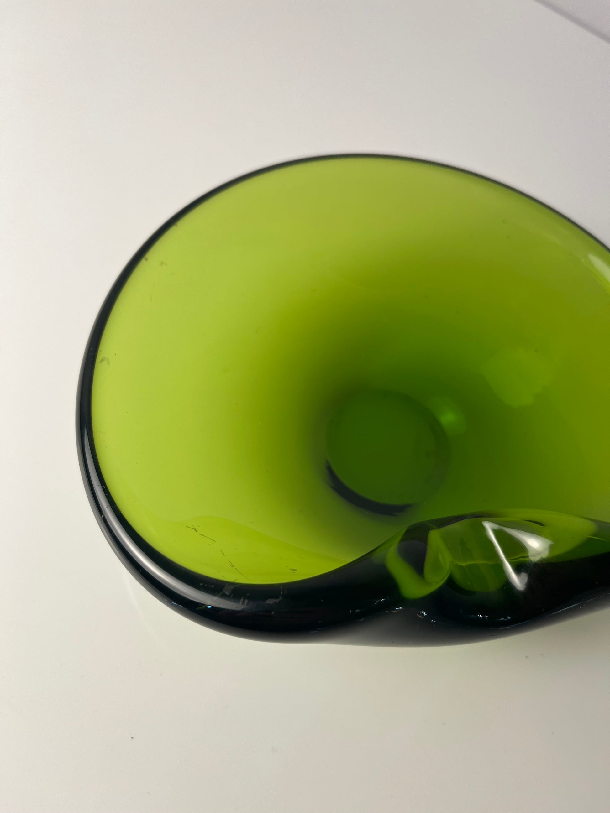 Aschenbecher grün Glas von Holmegaard