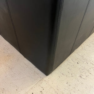3-Sitzer Sofa schwarz Echtleder