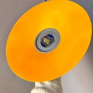 Hängelampe neu lackiert orange blau aus Dänemark