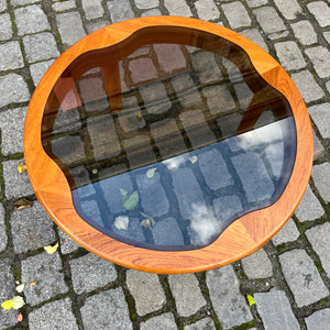 Couchtisch Teak Rauchglas