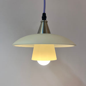 Lamellenlampe Milchglas aus Dänemark