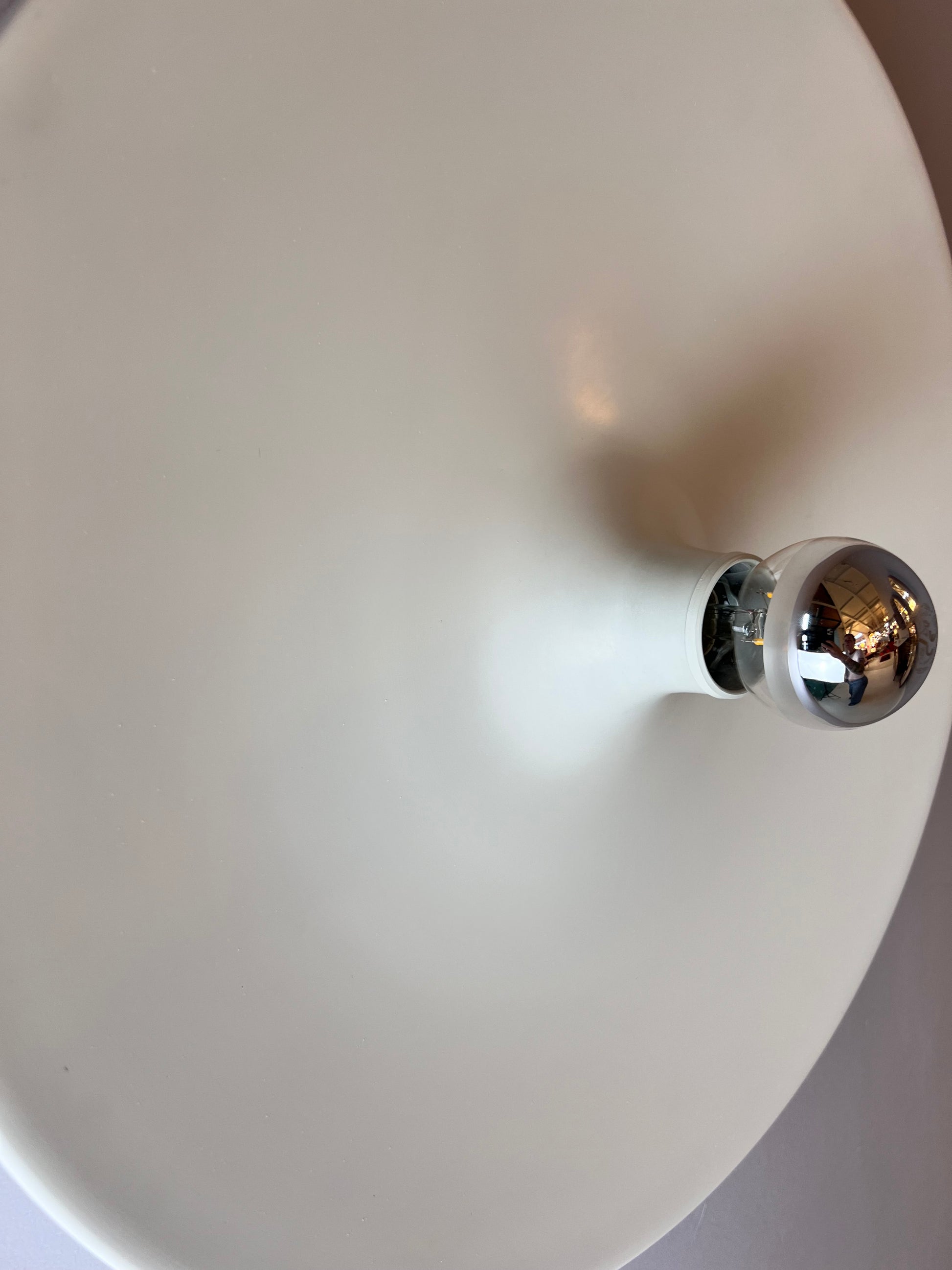 Wandlampe Diskus 50 cm weiß von Charlotte Perriand für Honsel