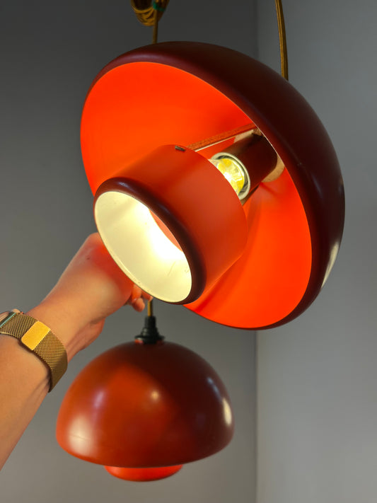 Pilz Hängelampe rot aus Dänemark