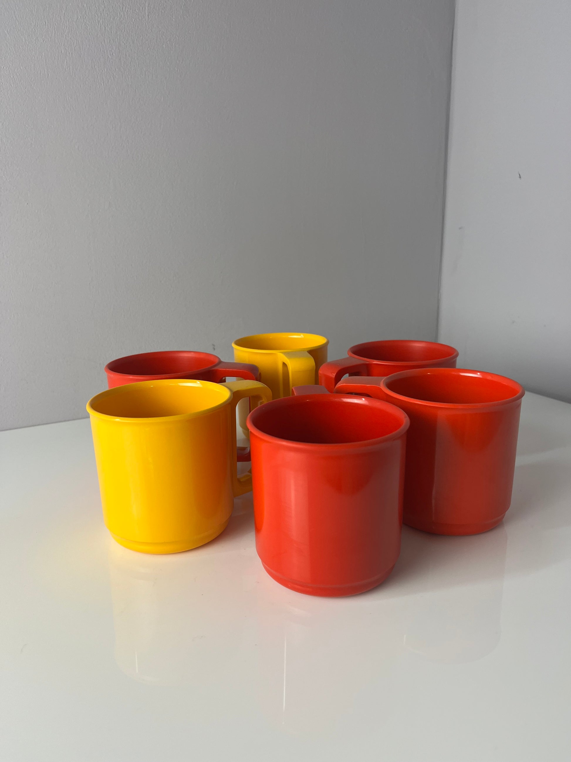 Set: 6x Tasse gelb rot orange von Rosti Mepal