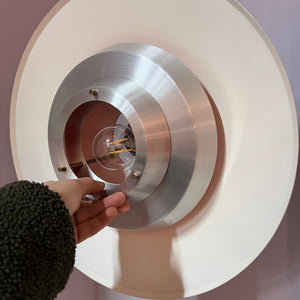 Lamellenlampe Søvaern silber orange von Carl Thore für Granhaga