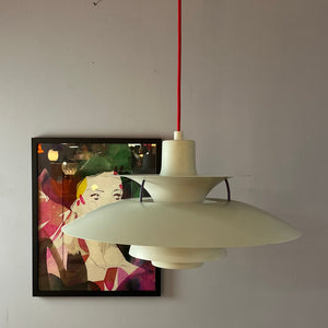 Lamellenlampe PH5 weiß von Poul Henningsen für Louis Poulsen