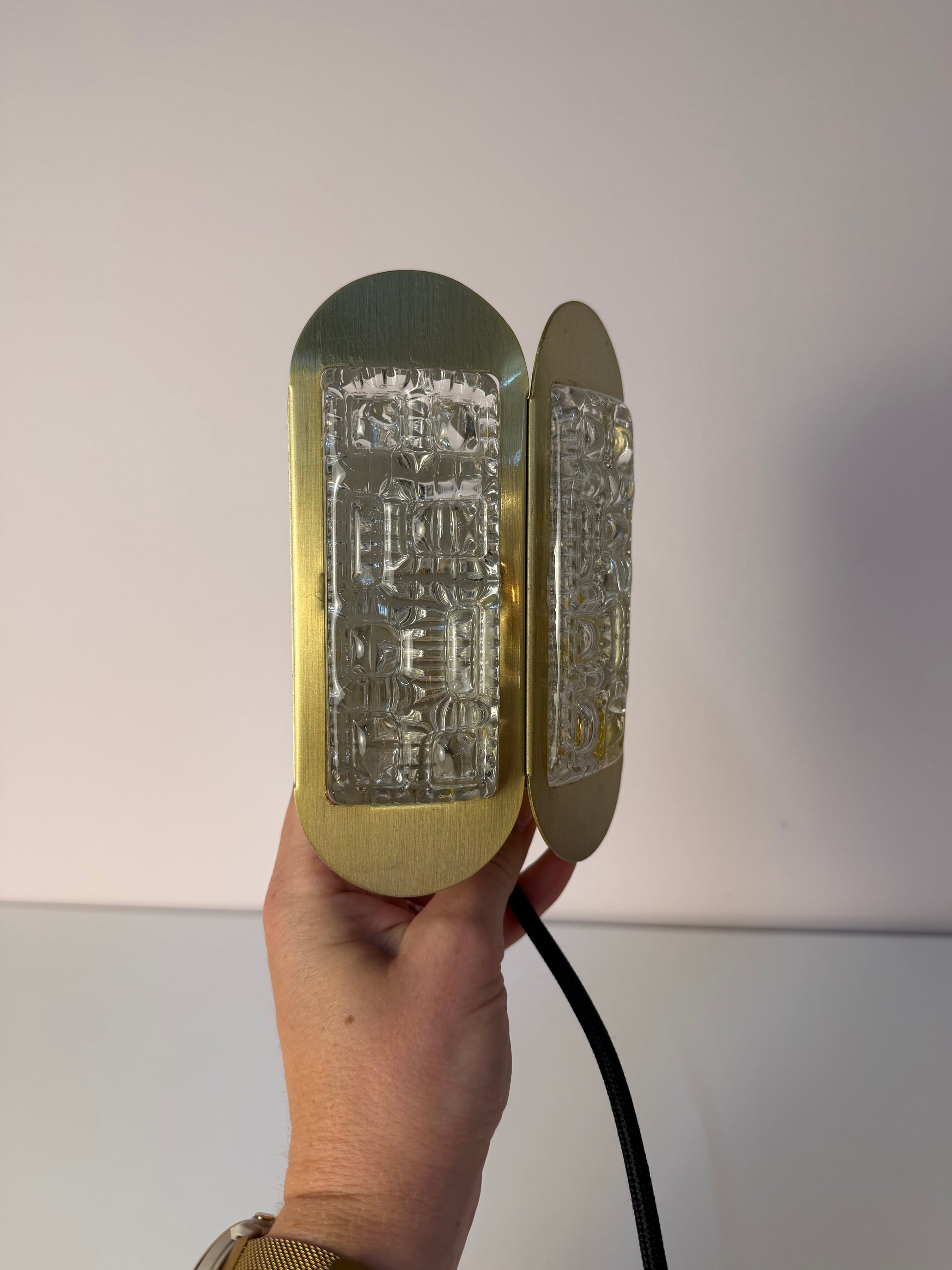 Wandlampe gold Glas von Vitrika