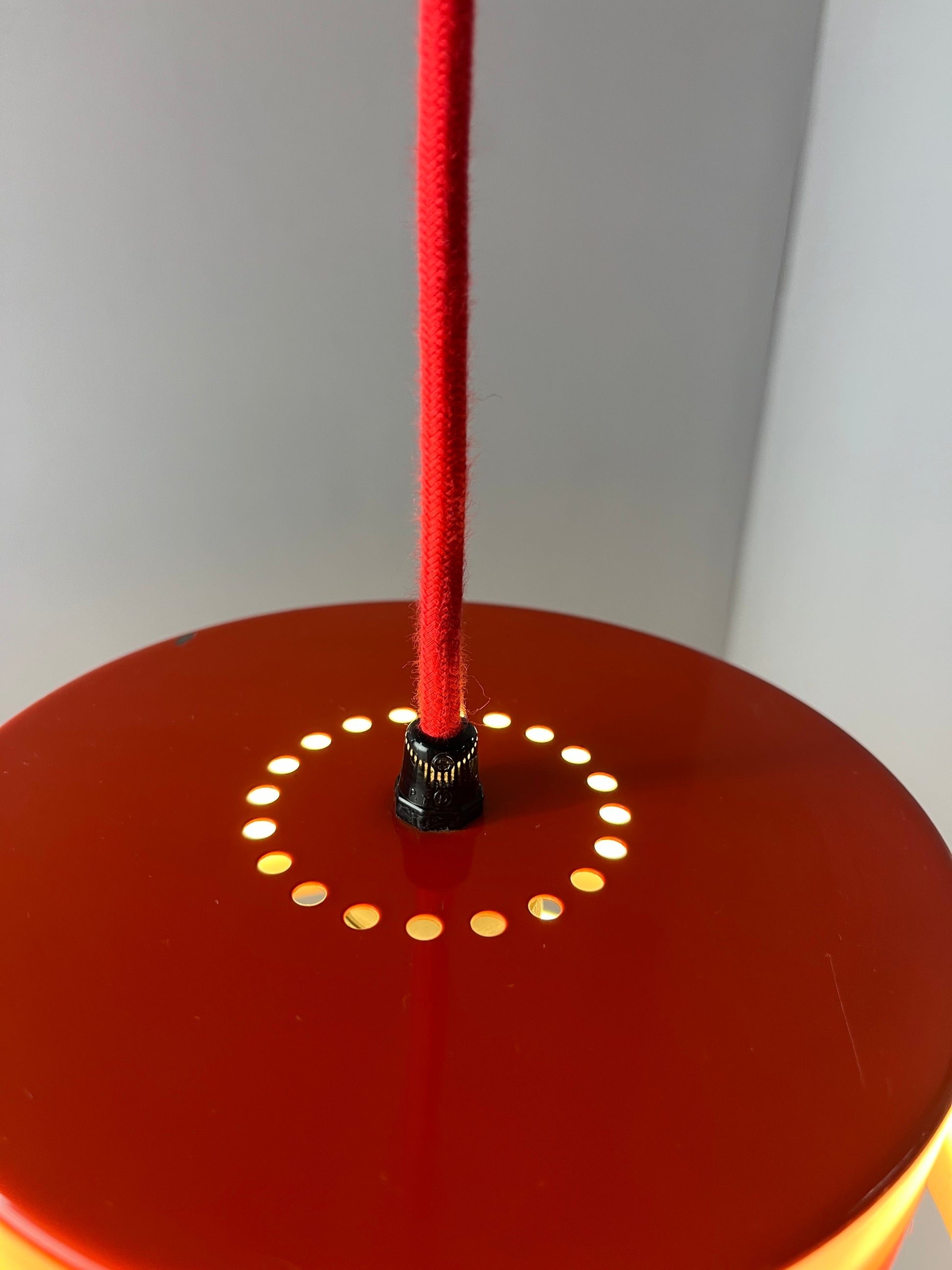 Lamellenlampe Juno rot von Jo Hammerborg für Fog & Mørup