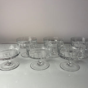Set: 6x Champagnerschale Kristallglas