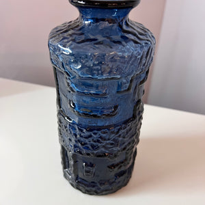 Vase blau Glas von Göte Augutsson für Ruda Glasbruk