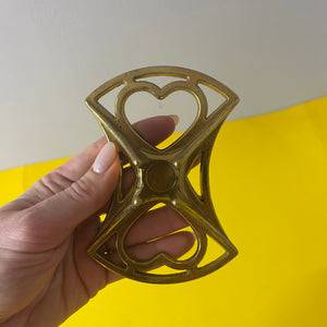 Kerzenständer Messing mit Herzen