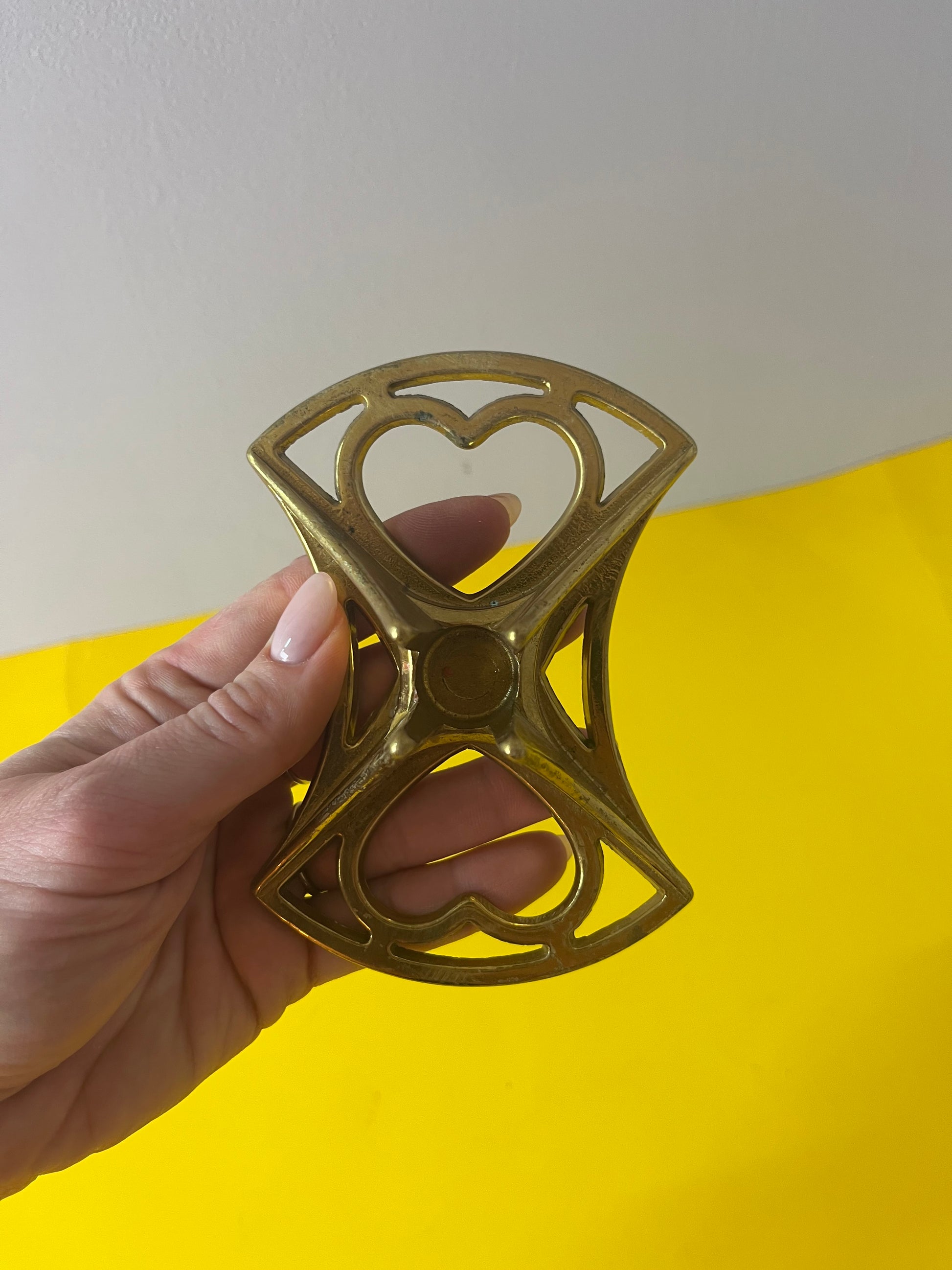 Kerzenständer Messing mit Herzen