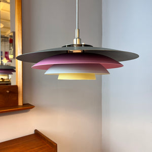 Lamellenlampe neu lackiert pink grau