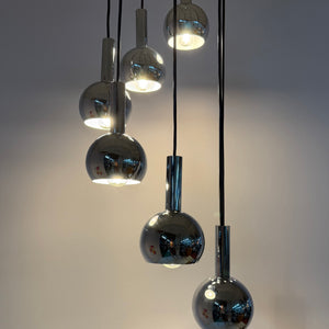 Kaskadenlampe 7-flammig Chrom von Richard Essig
