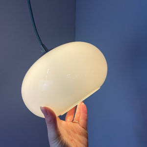Hängelampe weiß Glas Chrom