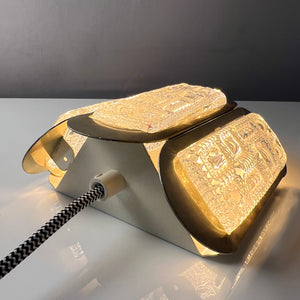 Wandlampe Messing Glas von Vitrika