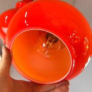 Hängelampe orange Glas aus Westddeutschland