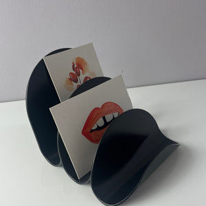 Briefhalter schwarz 70er Space Age Ära