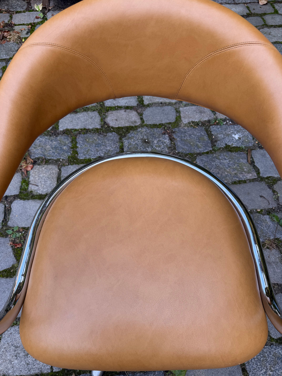 Drehstuhl Chrom Leder von Olymp