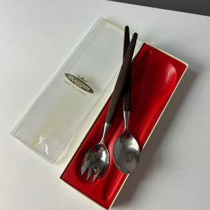 Salatbesteck Teak von Skaugum aus Norwegen