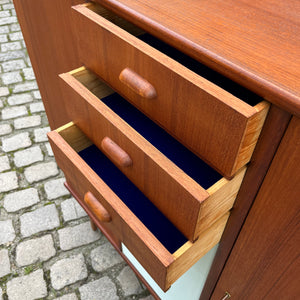 Highboard hellblau Teak