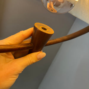 Hängelampe beige braun Teak von Temde