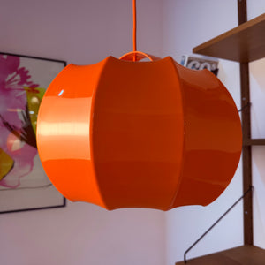 Hängelampe orange mit orangem Kabel von Ilka Plast