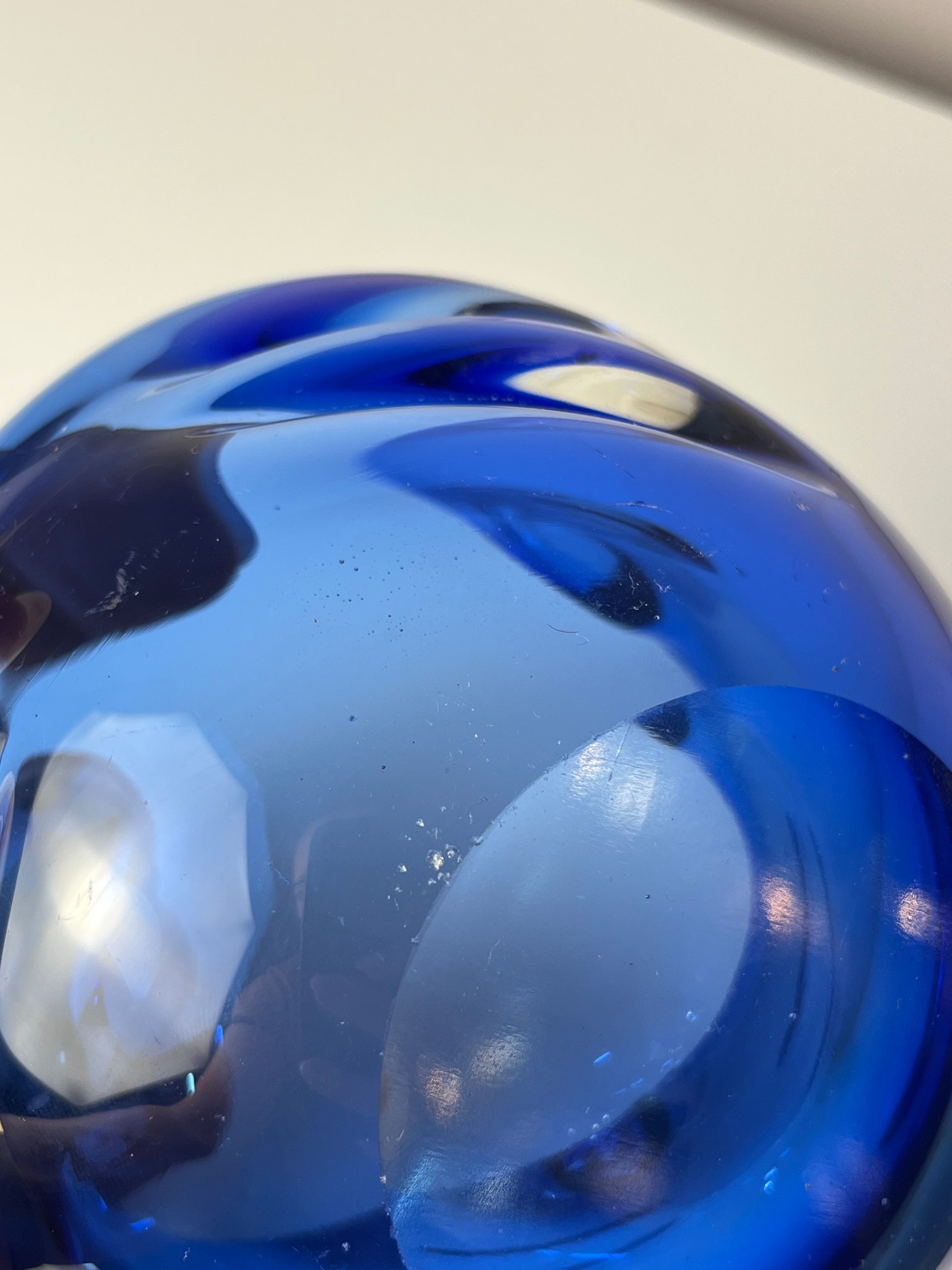 Aschenbecher blau Glas