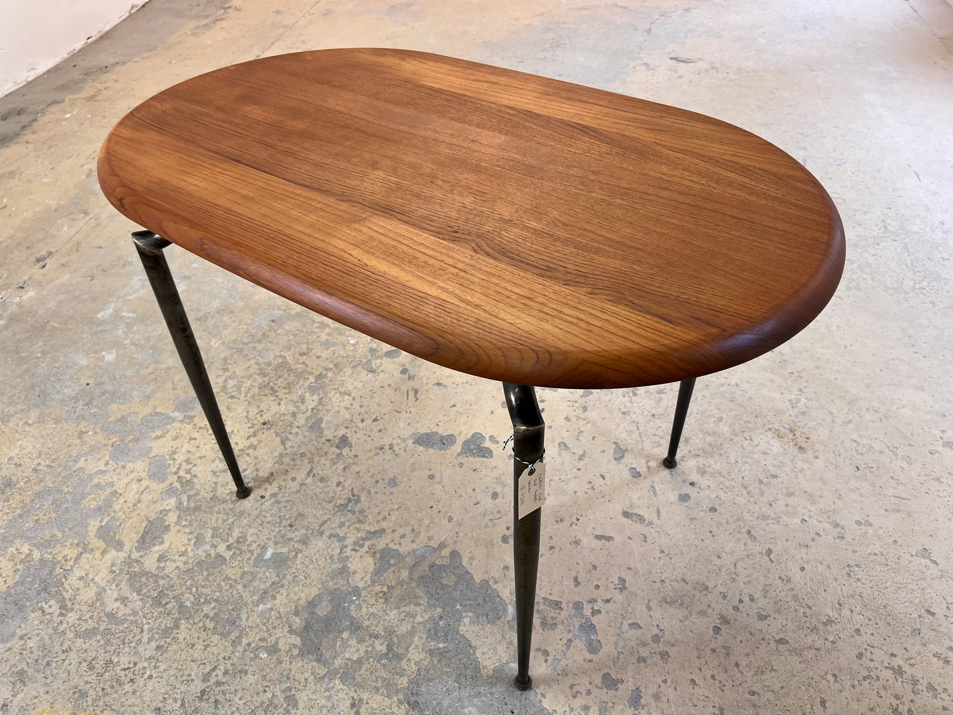 Esstisch Teak mit Metallbeinen von Niels Bach