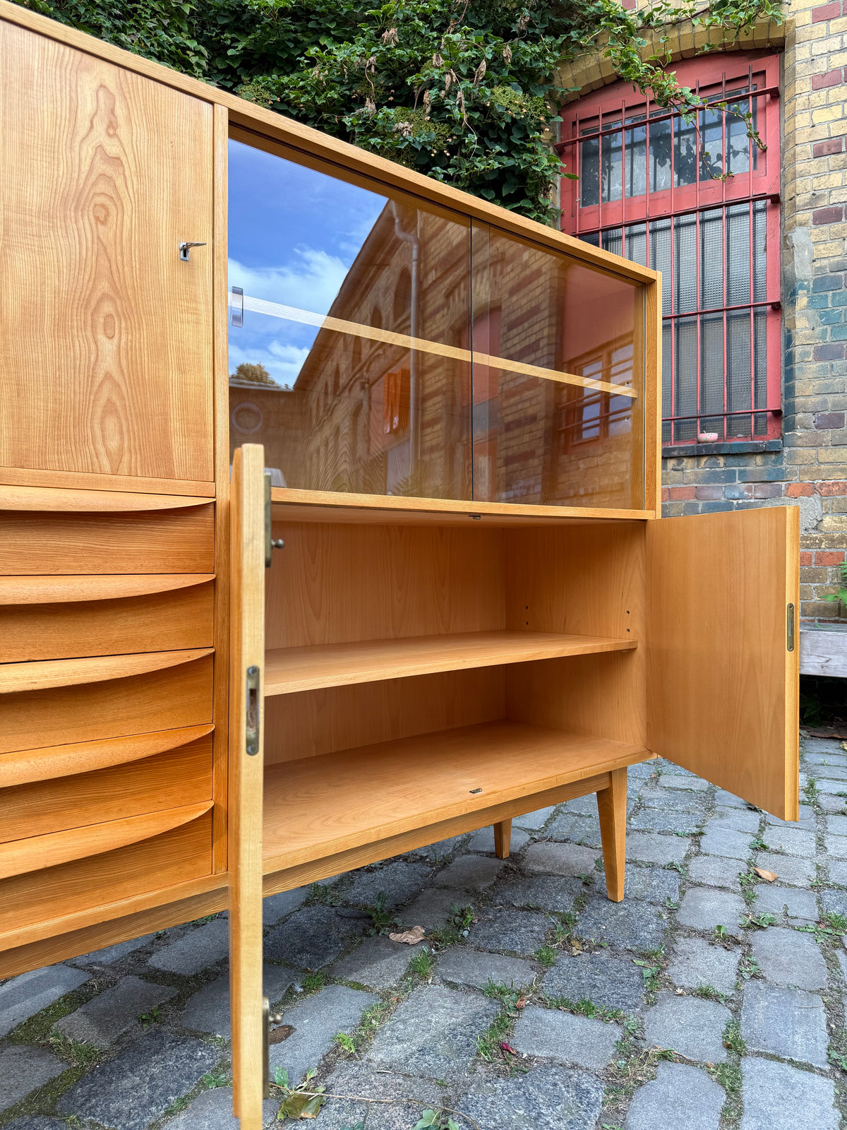 Highboard Typ 602/G Esche von Franz Ehrlich für Hellerau