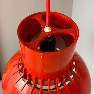 Hängelampe Solar rot Kunststoff von Svend Middelboe für Nordisk