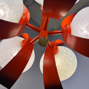 Kronleuchter weiß orange von Richard Essig