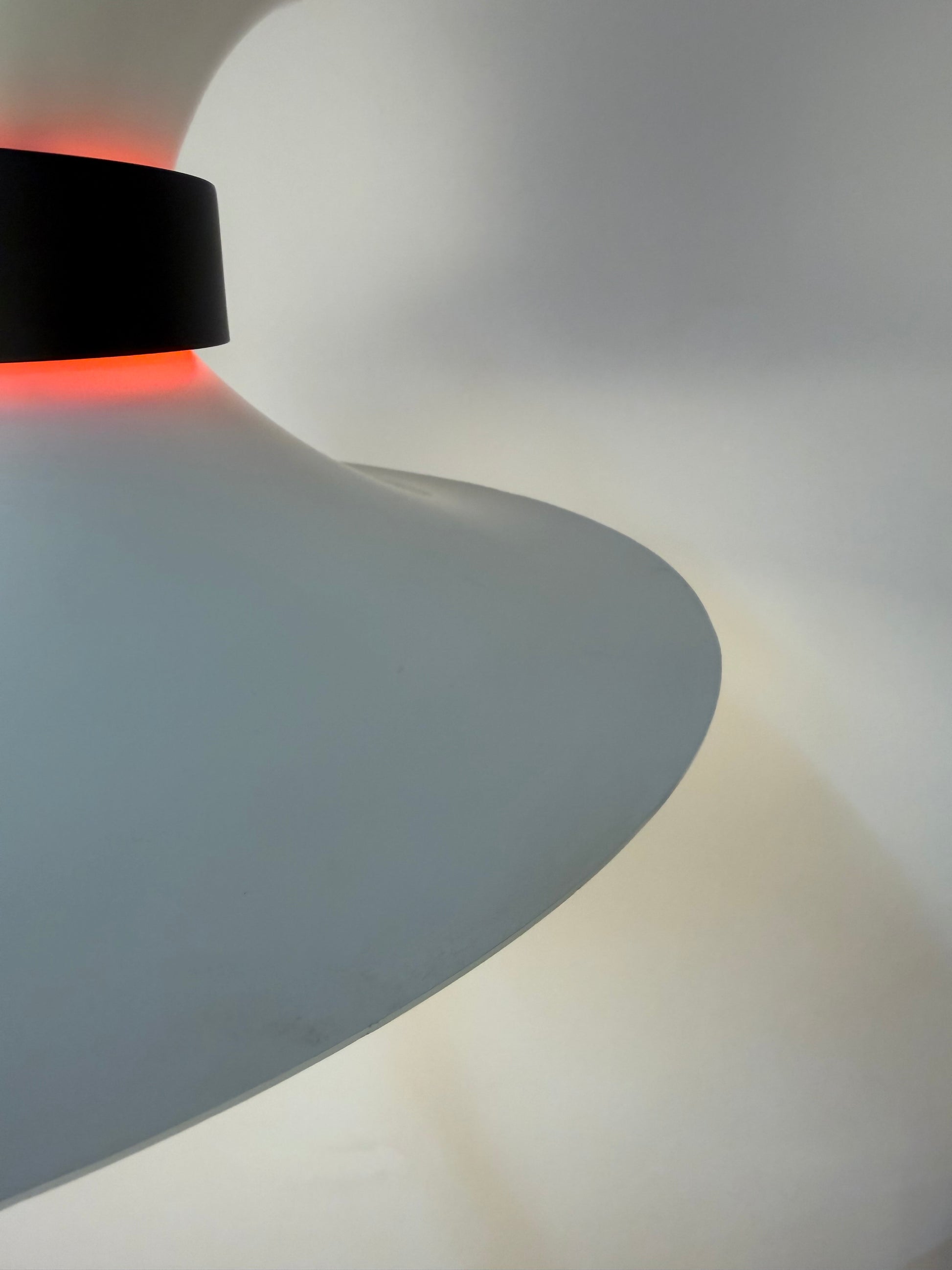 Lamellenlampe weiß schwarz von Bent Nordsted für Lyskaer Belysning