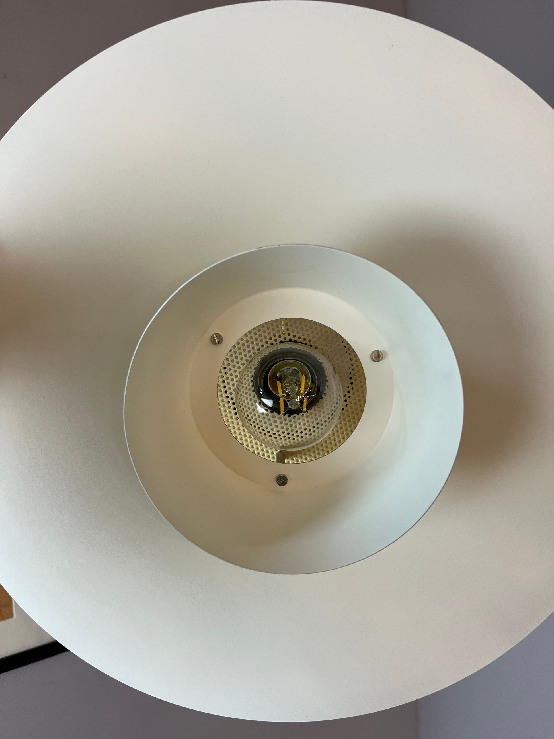 Lamellenlampe neu lackiert creme rosa braun
