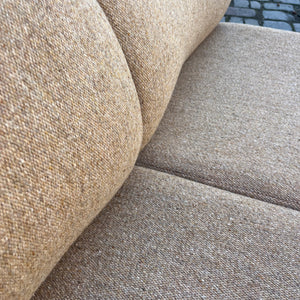 2-Sitzer Sofa 712/2 braun schwarz von Hans Peter Piehl für Wilkhahn