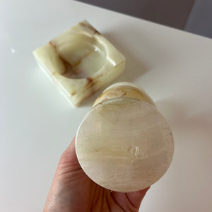 Set: Aschenbecher & Vase Onyx