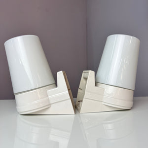 Set: 2x Wandlampe Modell 6070 weiß Sigvard Bernadotte für Ifö