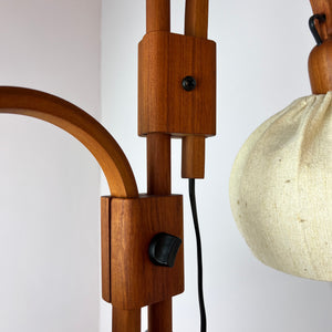Stehlampe Teak und Seide von DOMUS