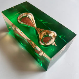 Sanduhr grün gelb 70er