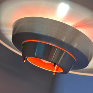 Lamellenlampe Søvaern silber orange von Carl Thore für Granhaga