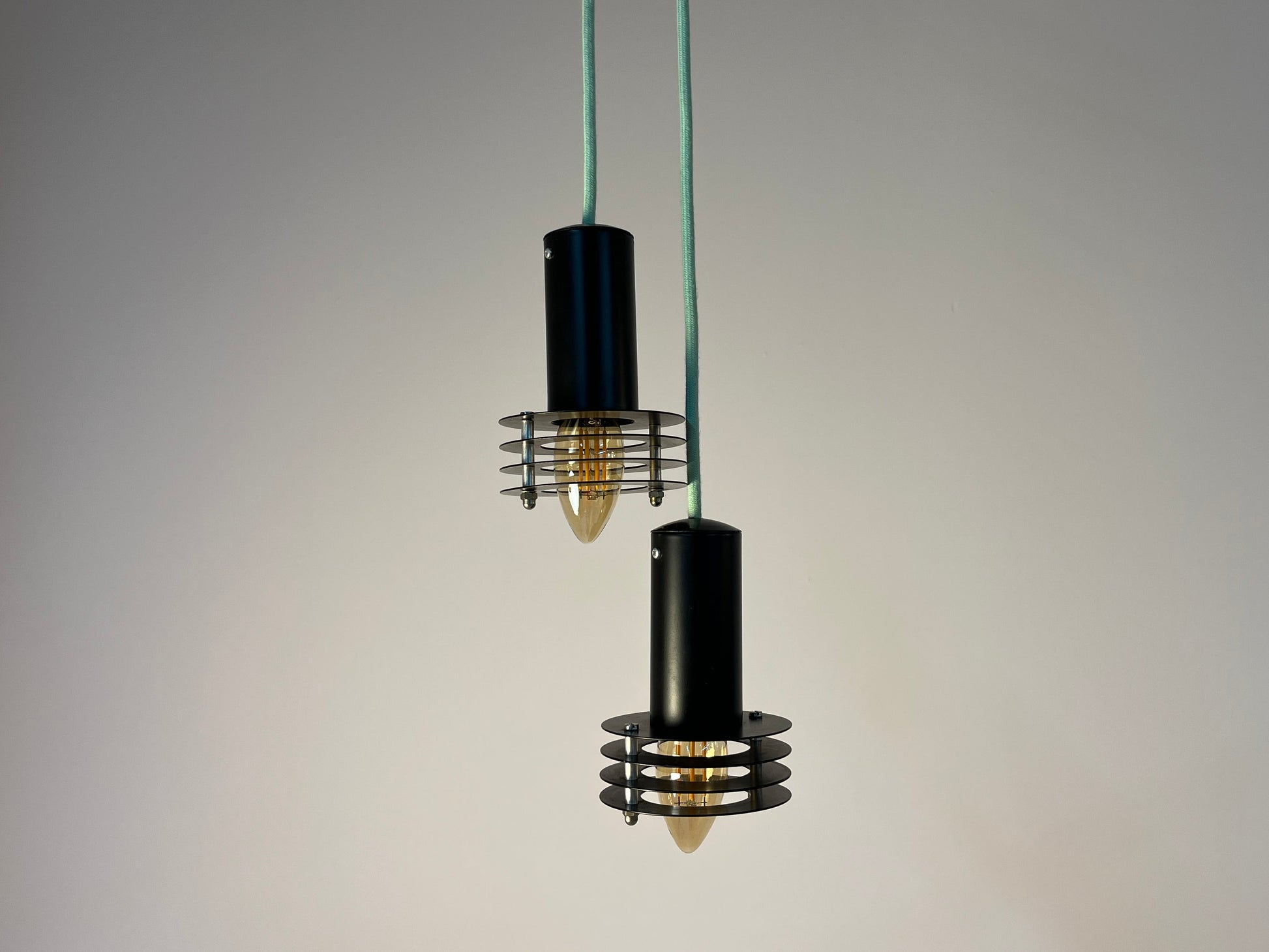 Set: 2x Lamellenlampe schwarz aus Dänemark