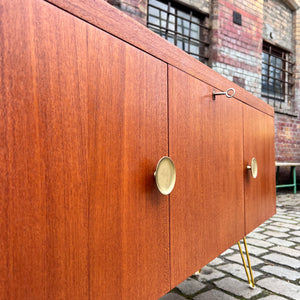 Sideboard Teak mit Fliesen und Schloss