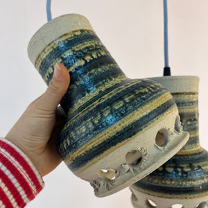 Hängelampe blau beige Keramik von Per Engstrøm