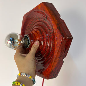 Wandlampe rot Keramik von Hustadt Leuchten