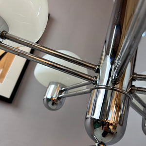 Kronleuchter Chrom Milchglas