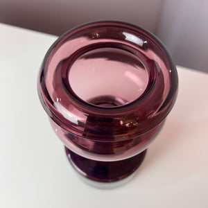 Antik Vase Pompadour weinrot von Nanny Still für Riihimäen Lasi