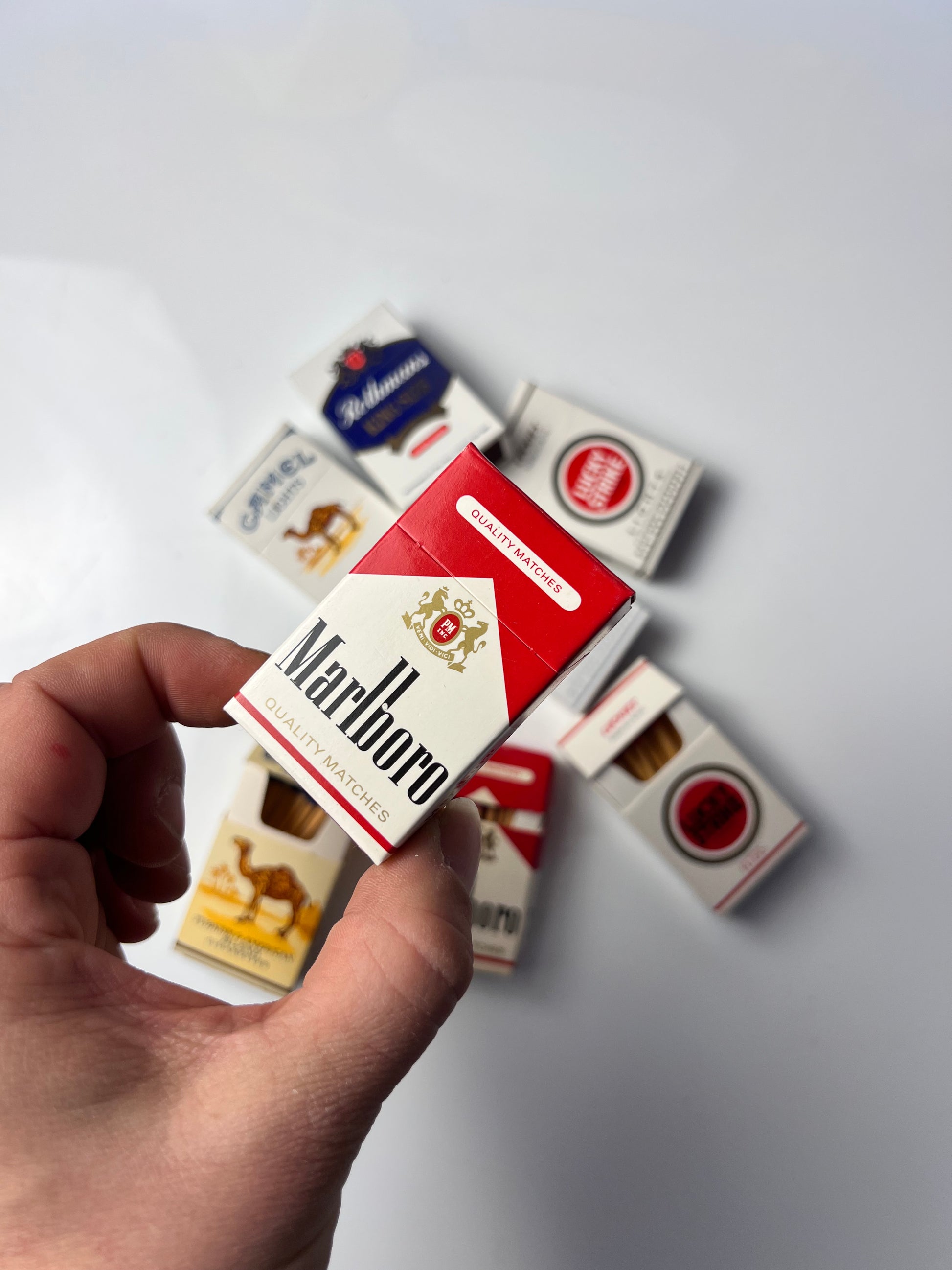 Set: Vintage Streichhölzer Zigaretten Schachtel Miniatur