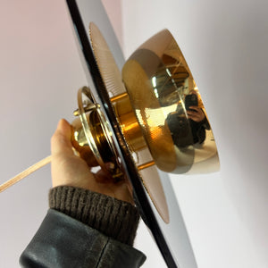Lamellenlampe Gold Rauchglas aus Dänemark